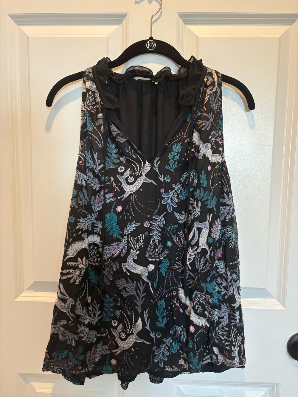 Anthropologie Floreat Silver Winter Animals Camisole - L